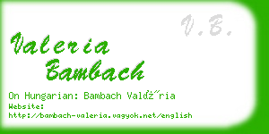 valeria bambach business card